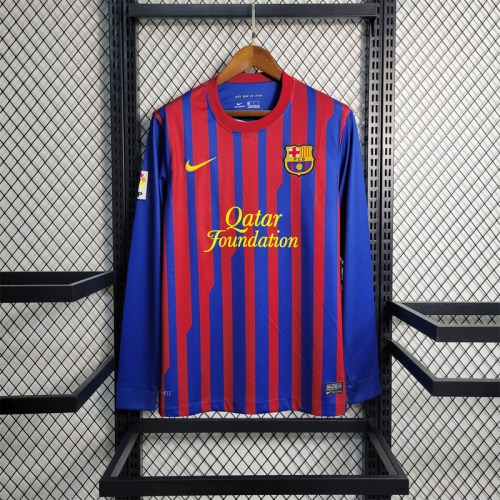 BAR H 11-12 ML 11/12 Barcelona Home Retro Long Sleeve