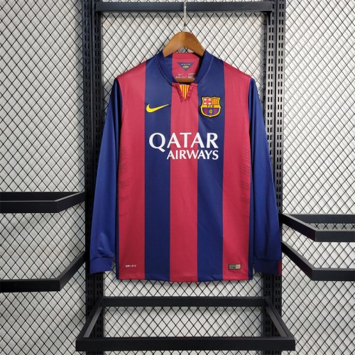 BAR H 14-15 ML 14/15 Barcelona Home Retro Long Sleeve