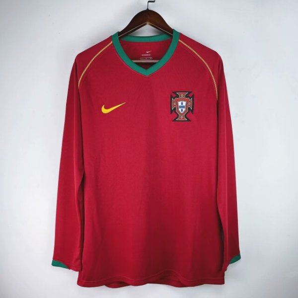 2006 Portugal Home Retro Long Sleeve