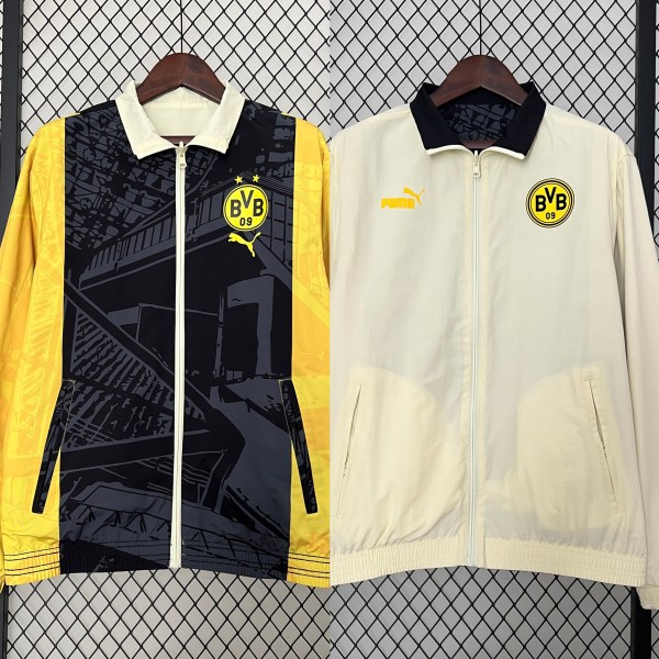 Borussia Dortmund Black & Yellow & Beige Reversible Jacket