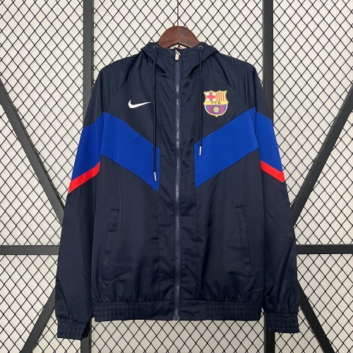 Barcelona Dark Blue & Red Windbreaker