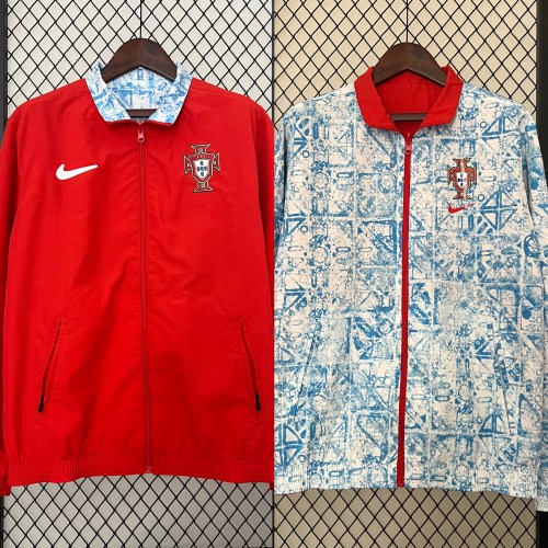 Portugal Red & Light Blue Reversible Jacket