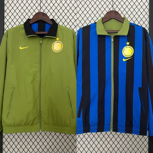 Inter Milan Black & Blue & Green Reversible Jacket