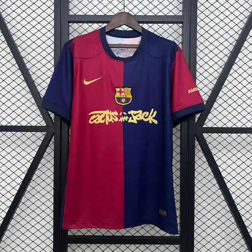24/25 Barcelona Home Fan Version Cactus Jack Edition